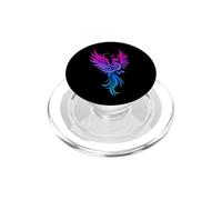Bisexual Phoenix Bird Bi Pride Flag Rising from Ashes PopSockets PopGrip pour MagSafe