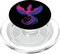 Bisexual Phoenix Bird Bi Pride Flag Rising From Ashes PopSockets PopGrip pour MagSafe