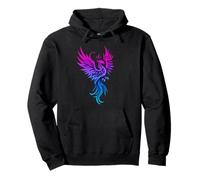 Bisexual Phoenix Bird Bi Pride Flag Rising from Ashes Sweat à Capuche
