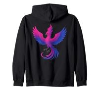 Bisexual Phoenix Bird Bi Pride Flag Rising From Ashes Sweat à Capuche