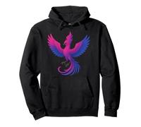 Bisexual Phoenix Bird Bi Pride Flag Rising From Ashes Sweat à Capuche
