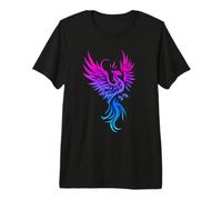 Bisexual Phoenix Bird Bi Pride Flag Rising from Ashes T-Shirt Haut de Gamme