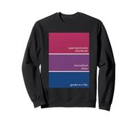 Bisexual Pride Peinture Couleur Swatch Humour Sweatshirt