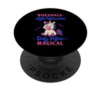 Bisexuals Like Unicorns Only More Magical Funny Bi Meme PopSockets PopGrip Adhésif