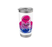 Bisexuel Cute Bi Pride Gobelet isotherme en acier inoxydable double paroi