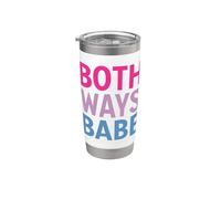 Bisexuel drôle dans les deux sens | Bi Pride Gobelet isotherme en acier inoxydable double paroi