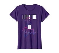 Bisexuelle Pride Drapeau Couleurs Je Mets Le Bi dans T-Shirt, Femme, Violet, XXL