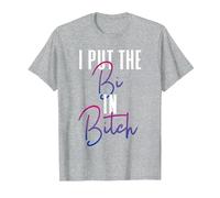 Bisexuelle Pride Drapeau Couleurs Je Mets Le Bi dans T-Shirt, Homme, Gris Chiné, XXL