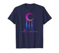 Bisexuels Célestes Spirituels Pas Une Phase Bi Pride Moon T-Shirt, Homme, Bleu Marine, M