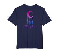 Bisexuels Célestes Spirituels Pas Une Phase Bi Pride Moon T-Shirt, Homme Grandes Tailles, Bleu Marine, 4X Tall