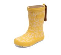 Bisgaard Bottes de pluie tendance unisexes pour enfant, Peace On Earth Sunny, 23 EU