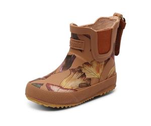 Bisgaard Bottes de pluie unisexes en caoutchouc pour bébé, Camel Flowers, 30 EU