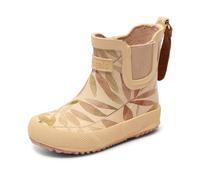 Bisgaard Bottes de pluie unisexes en caoutchouc pour bébé, Feuilles beiges, 28 EU