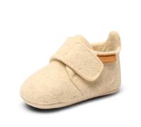 Bisgaard Garçon Unisex Kinder Baby Wool First Walker Shoe, Creme, 18 EU
