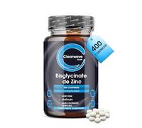 Bisglycinate de Zinc | 400 Comprimés | 12,5mg par Jour | Vegan