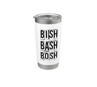 Bish Bash Bosh pas de bruit Gobelet isotherme en acier inoxydable double paroi