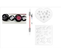 BISHENGYF Gel 3d Ongle,2pcs SirèNe Perle & Clair Solid Nail Glue Gel,30g Sans BâTon 3d Pour La Sculpture D’Extension De Clou,5d Rose Ongle 3d Motifs Pour Manucure Diy Comprend Des Moules