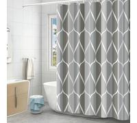 Bishilin Rideau de douche 3D étanche en tissu polyester Motif infini vintage, Polyester, gris, 100 x 200 cm