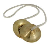 BishtHub Paire de cymbales manjira en laiton faites à la main pour instrument de musique classique (diamètre 6,3 cm)