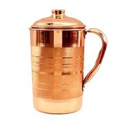 BishtHub Pichet en cuivre pur fait à la main, capacité de stockage de 2 litres.