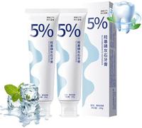 Bisindole Lot de 2 dentifrices réparateurs, protège les gencives et répare les dents endommagées, dentifrice éclaircissant et détachant, haleine fraîche, 100 g