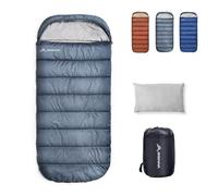 BISINNA Sac de Couchage XXL Adulte Chaud léger | Taille 3-4, confortable, déperlant. Idéal pour camping et randonnée.