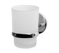 BISK Chroma gobelet pour brosse à dents blanc-chrome 01426