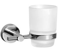 BISK For You gobelet pour brosse à dents blanc-chrome 01174