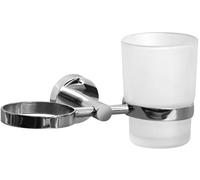 BISK For You gobelet pour brosse à dents blanc-chrome 01175