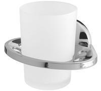 BISK Ontario gobelet pour brosse à dents blanc-chrome 00227