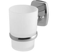 BISK Oregon gobelet pour brosse à dents blanc-chrome 79707