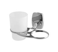 BISK Oregon gobelet pour brosse à dents blanc-chrome 79708