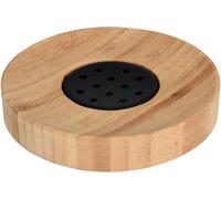 BISK Umbra porte-savon sur pied noir-bois 08293