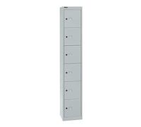 BISLEY Armoire à casiers verrouillables Office, 1 Compartiment, 6 Compartiments, T 305 mm