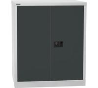 BISLEY Armoire à Portes battantes Universelle, 1 étagère galvanisée, 2 Oh