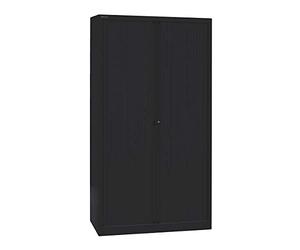BISLEY | Armoire à Rideaux Euro | Largeur 1000 mm | 4 tablettes | Noir