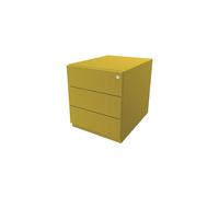 BISLEY Boîte à roulettes Note avec poignée 3 tiroirs universels en métal 641 Jaune Zinc 56,5 x 42 x 49,5 cm