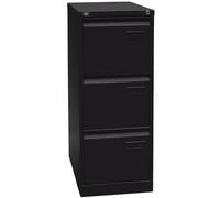 Bisley Classeur pour dossiers suspendus LIGHT, à 1 rangée, 3 tiroirs, format A4, noir - Armoire de bureau Armoires de bureau Classeur pour dossiers suspendus Classeur à fiches Classeurs pour dossiers suspendus Classeurs à fiches Mobilier de bureau