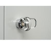 BISLEY Fermeture à verrou Rotatif pour système de vestiaire et de casier de Rangement Monobloc, Office, Light, métal, 800 Non laqué, 3 x 3 x 3 cm