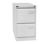 Bisley LIGHT Light Armoire d'archivage à 1 Voie, DIN A4, 2 tiroirs HR, Acier, 645, Gris Clair, 62,2 x 41,3 x 71,0999999999999999999994 cm