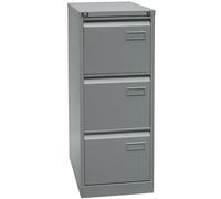 Bisley LIGHT Light Armoire d'archivage à 1 Voie DIN A4, 3 tiroirs HR, Argent 355, 62,2 x 41,3 x 101,6 cm