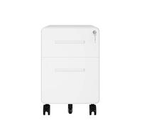 BISLEY Meuble à roulettes EasyRoll : avec 1 tiroir et 1 tiroir de Rangement Suspendu/Meuble de Bureau Blanc/Chariot à roulettes. Dimensions (H x l x P) : 500 x 400 x 500 mm. Utilisation pour Bureau,