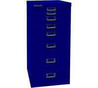 BISLEY MultiDrawer, série 29, Format A4, 8 tiroirs, Métal, 639 Bleu Oxford, 38 x 27,9 x 59 cm