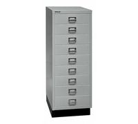 BISLEY MultiDrawer, série 39 avec Socle, Format A3, 9 tiroirs, Métal, Argent 355, 43,2 x 34,9 x 94 cm