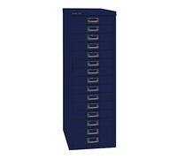 BISLEY MultiDrawer, série 39, Format A4, 15 tiroirs, Métal, 639 Bleu Oxford, 38 x 27,9 x 86 cm