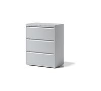 BISLEY Rangement Essentials, 3 armoires suspendues de 304 mm de Hauteur, Métal, 645 Gris Clair, 47 x 80 x 100 cm