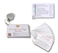 Bismillah and Hajj Duaa Cards & Guide pour Hajj et Umra avec porte-badge argenté