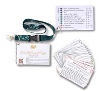 Bismillah and Hajj Duaa Cards & Guide pour Hajj et Umra avec porte-clés bleu