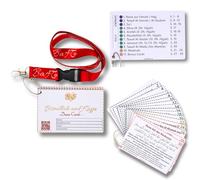 Bismillah and Hajj Duaa Cards & Guide pour Hajj et Umra avec porte-clés rouge