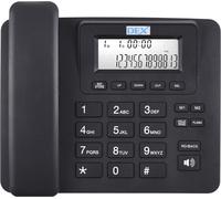 Bisofice Corded Phone Desk Landline Telephone Support One Touch Memory Button/Flash/Last Number Speed Dial 8-Ring Melody High Quality Sound Real-time Date for Elderly Seniors Home Office Business Hote